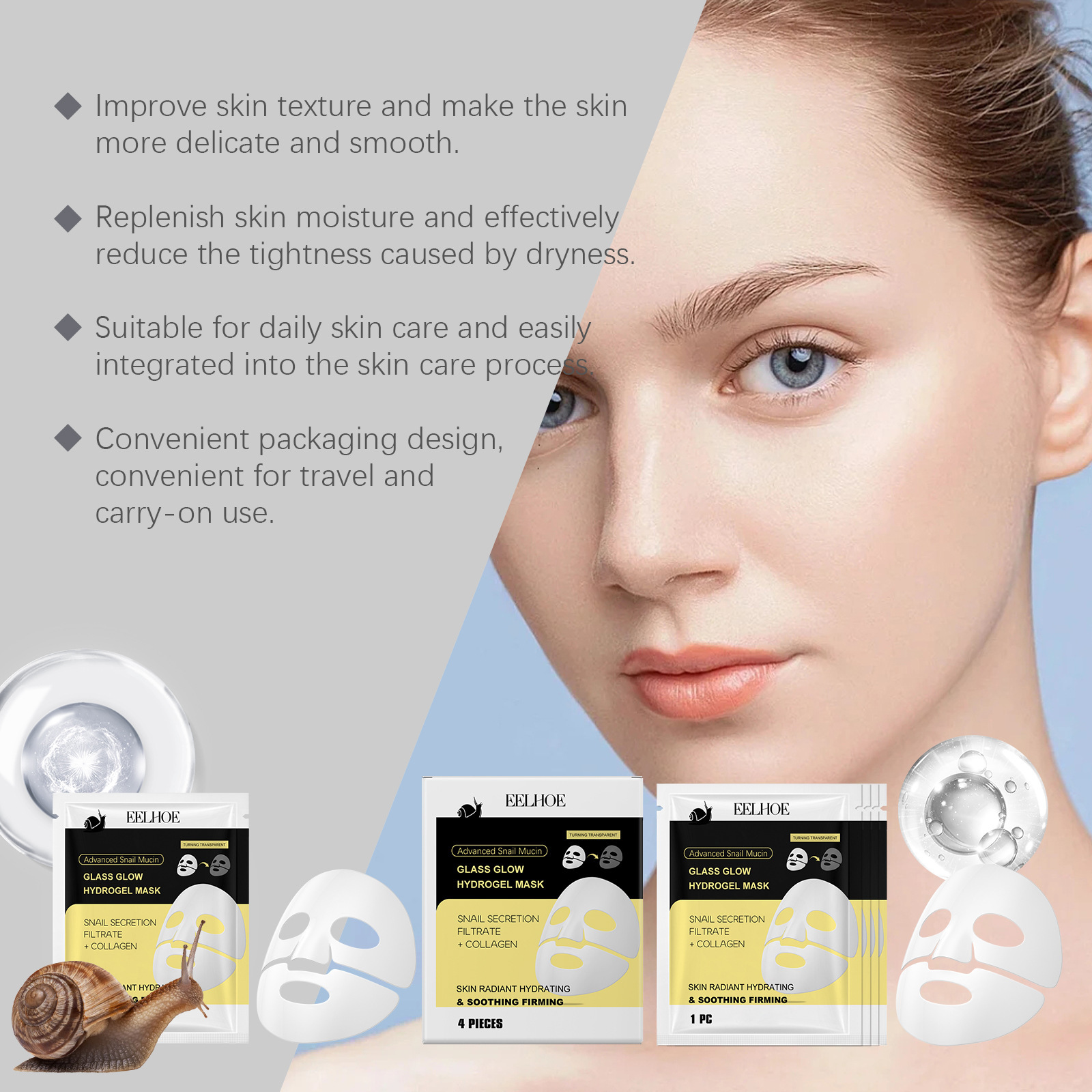 Snail Mucin Moisturizing Mask - Image 4