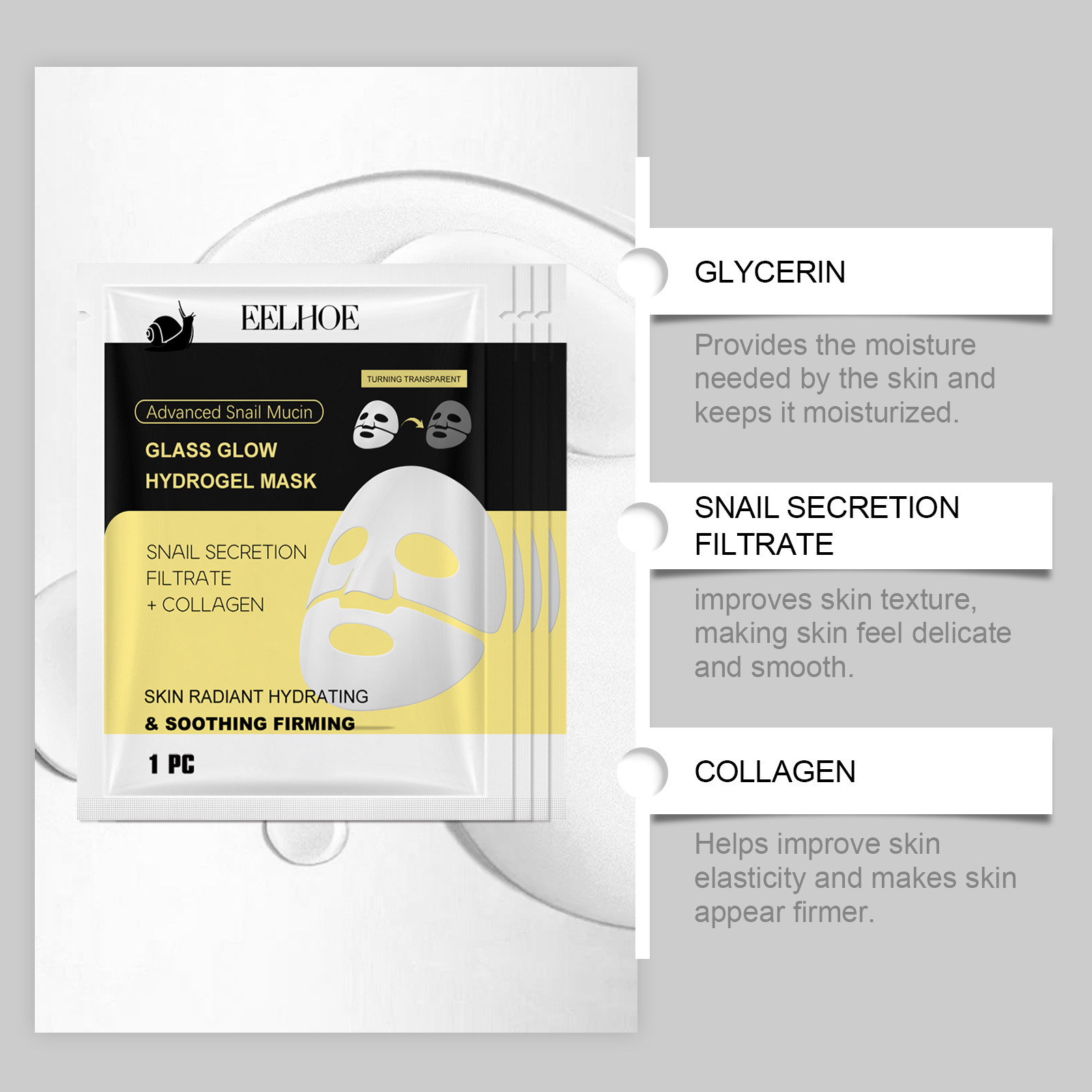Snail Mucin Moisturizing Mask - Image 3